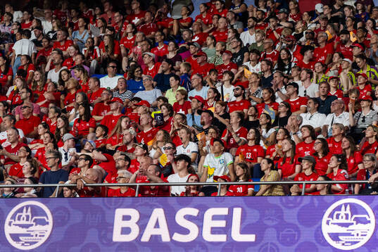 Spectators in the stands