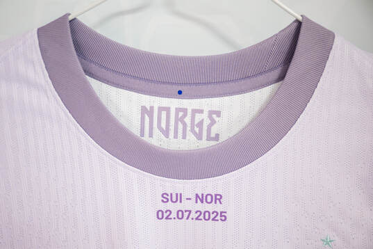 The away kit of Norway in the dressing room