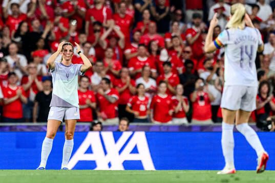 Tuva Hansen of Norway looks dejected