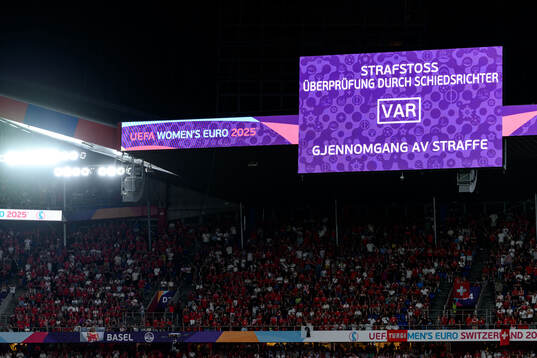 Video assistant referee (VAR) check