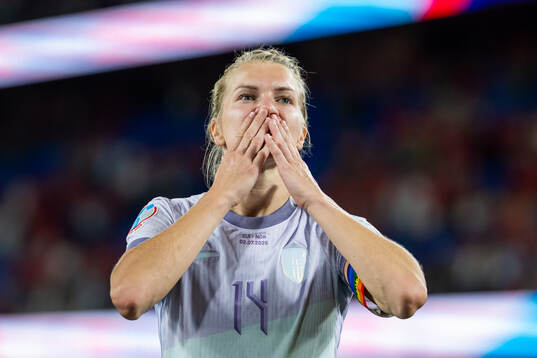 Ada Hegerberg of Norway celebrates