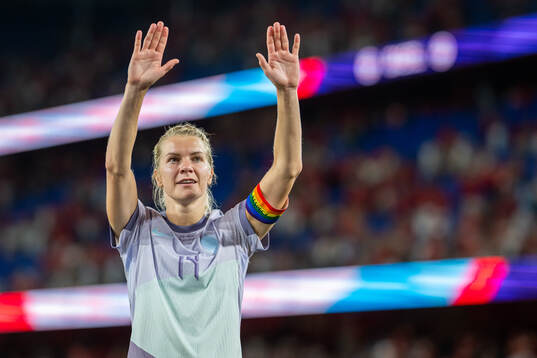 Ada Hegerberg of Norway celebrates