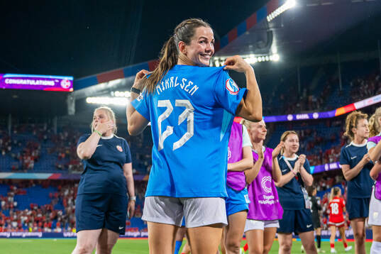 Tuva Hansen of Norway celebrates