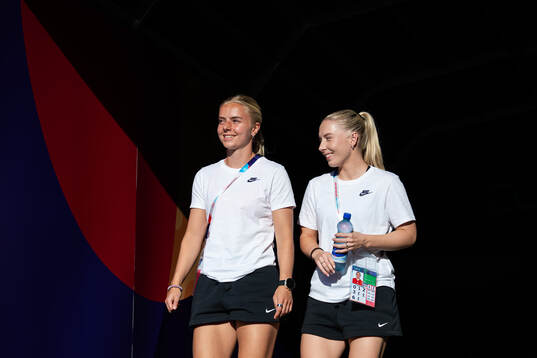 Emilie Woldvik and Thea Bjelde of Norway