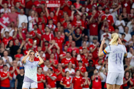 Tuva Hansen of Norway looks dejected