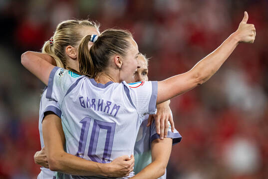 Ada Hegerberg, Caroline Graham Hansen and Guro Reiten of