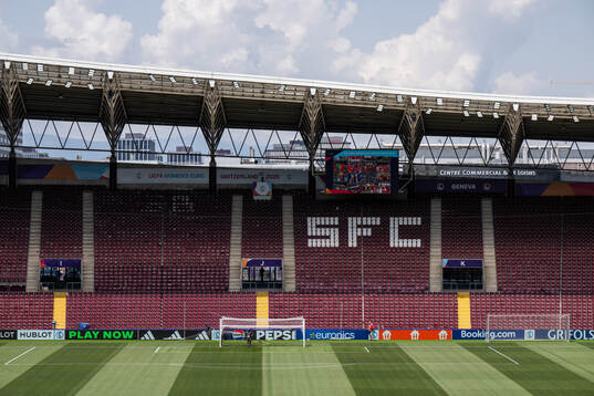 View of the stands at Stade de Geneve