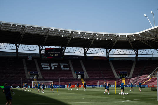 Players of the Swedish women's national football team at a