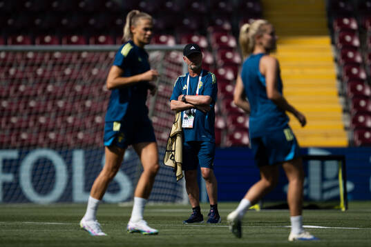 Head coach Peter Gerhardsson of the Swedish women's