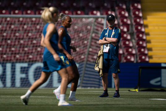 Head coach Peter Gerhardsson of the Swedish women's