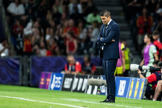 Head coach Francisco Neto of Portugal looks dejected