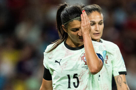Carole Costa of Portugal looks dejected