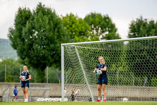 Goalkeeper Sunniva Skoglund of the Norwegian women's