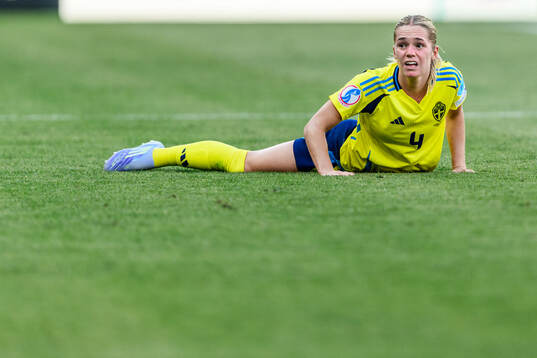 Hanna Lundkvist of Sweden looks dejected