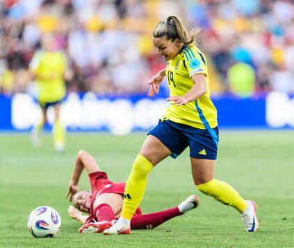 Katrine Veje of Denmark and Johanna Rytting Kaneryd of