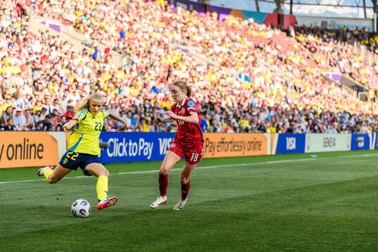 Smilla Holmberg of Sweden and Sara Holmgaard of Denmark