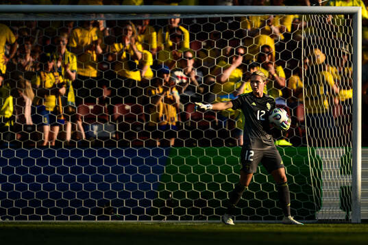Goalkeeper Jennifer Falk of Sweden