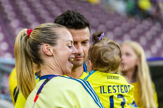 Amanda Ilestedt of Sweden with her partner Rainer Müller