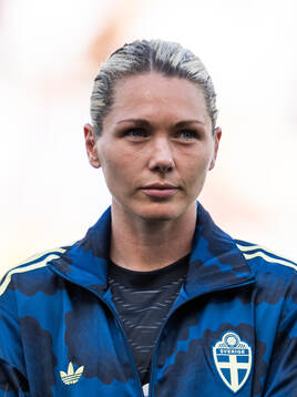 Goalkeeper Jennifer Falk of Sweden