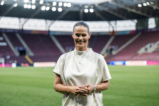 Suzanne Westergren of Swedish broadcaster Viaplay poses for
