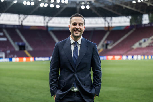 Johan Kücükaslan of Swedish broadcaster SVT poses for a