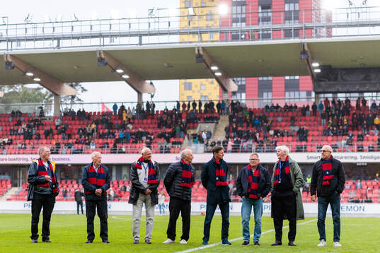 Östers gamla spelare Jan-Ivar Bergqvist, Håkan Arvidsson,