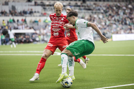 Värnamos Victor Larsson och Hammarbys Sebastian Tounekti