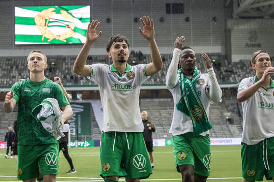 Hammarbys Sebastian Tounekti och Moise Elohim Victoire