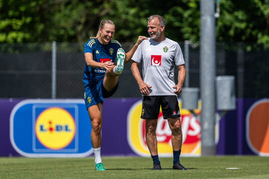 Magdalena Eriksson and Performance manager Pontus Ekblom of