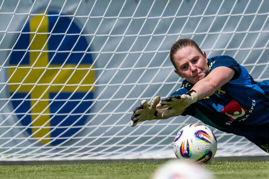 Goalkeeper Tove Enblom of the Swedish women's national
