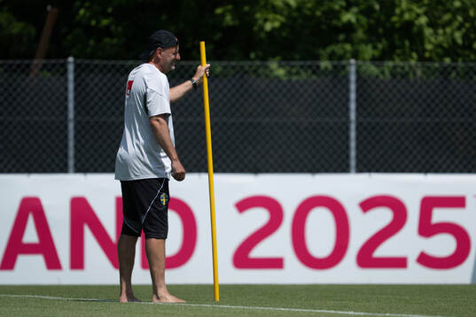 Assistant coach Magnus Wikman of the Swedish women's