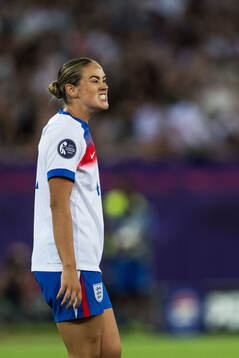 Grace Clinton of England reacts