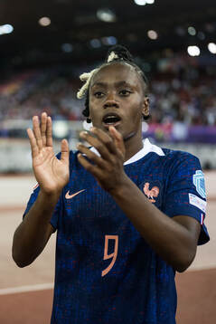 Melvine Malard of France celebrates