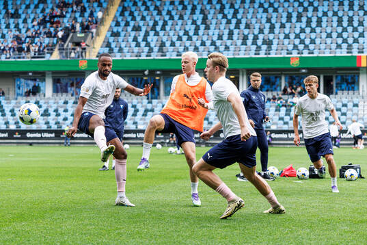 Malmö FFs Isaac Thelin, Otto Rosengren, Nils Zätterström