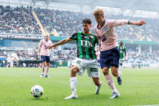 GAIS William Milovanovic och Malmö FFs Hugo Bolin