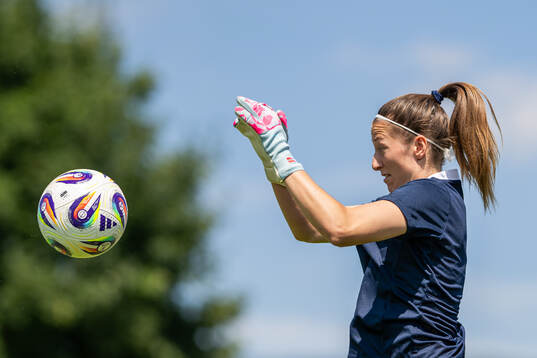 Goalkeeper Cecilie Fiskerstrand of the Norwegian women's