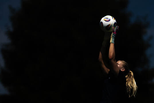 Goalkeeper Selma Panengstuen of the Norwegian women's