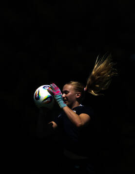Goalkeeper Selma Panengstuen of the Norwegian women's