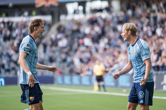 Djurgårdens August Priske Flyger och Tobias Gulliksen