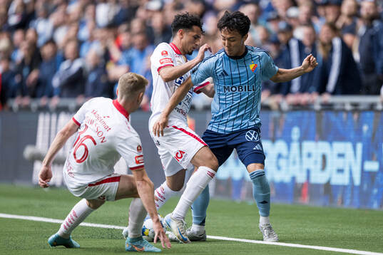 Degerfors Sebastian Ohlsson och Elias Barsoum mot