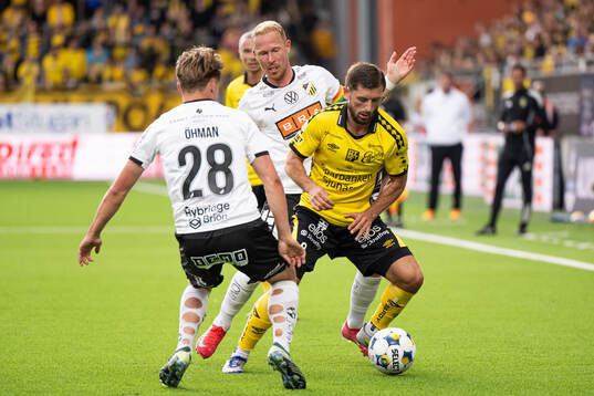 Häckens Mikkel Rygaard Jensen och Elfsborgs Arber Zeneli