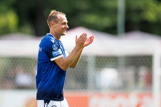 Halmstads Joel Allansson jublar