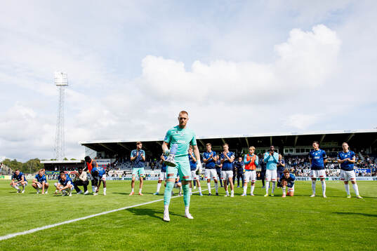 Halmstads spelare jublar