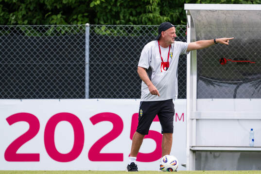 Assistant coach Magnus Wikman of the Swedish women's
