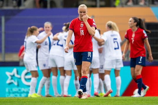 Frida Maanum of Norway looks dejected
