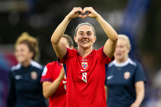 Vilde Bøe Risa of Norway celebrates