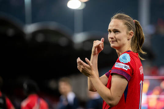 Caroline Graham Hansen of Norway celebrates