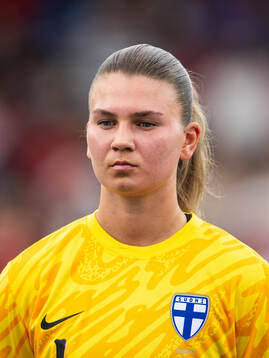 Goalkeeper Anna Koivunen of Finland