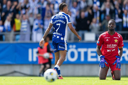 IFK Göteborgs Sebastian Clemmensen gör 3-1 på Sirius