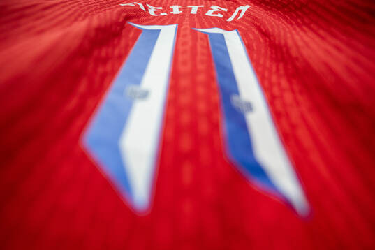 The kit of Guro Reiten of Norway in the dressing room
